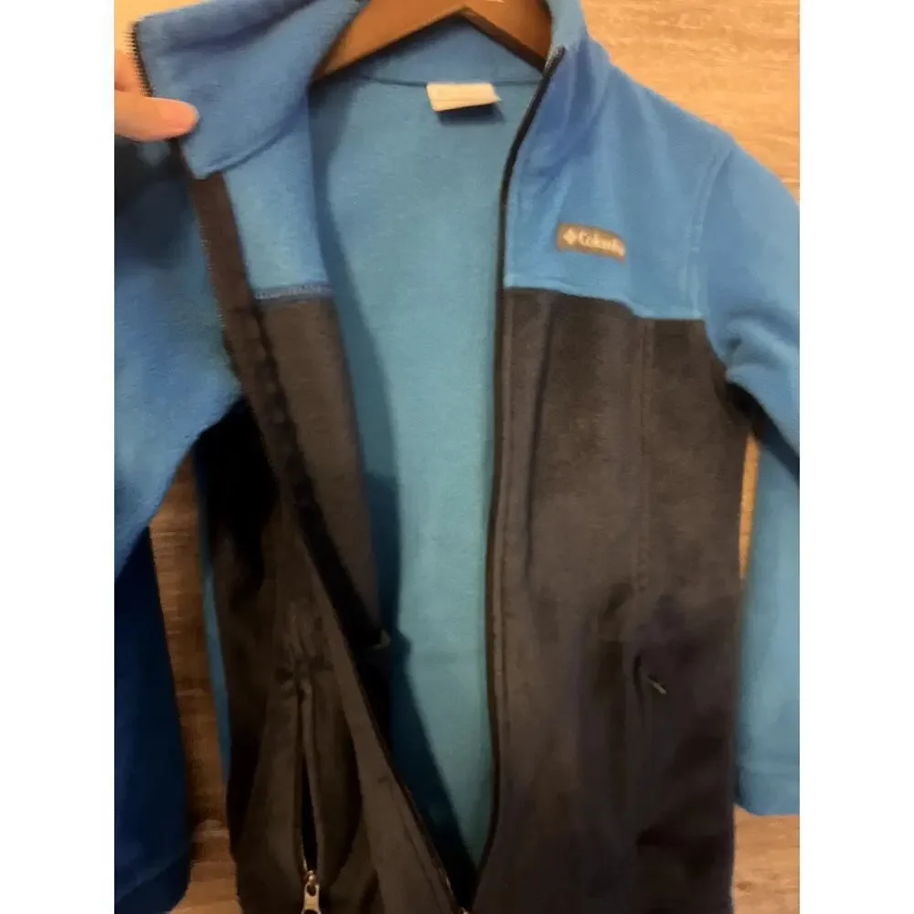 Columbia Fleece Jacket boy size M 8-10 yrs Blue full zipper Warm
